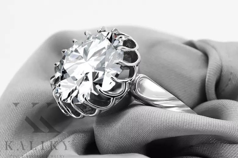Zircon Sterling silver 925 Ring Vintage Jewlery vrc035s